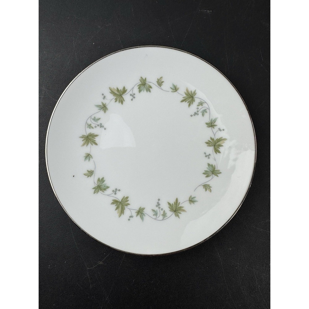Noritake Lexington Bread / Dessert‎ Plates set of 3 floral platinum trim